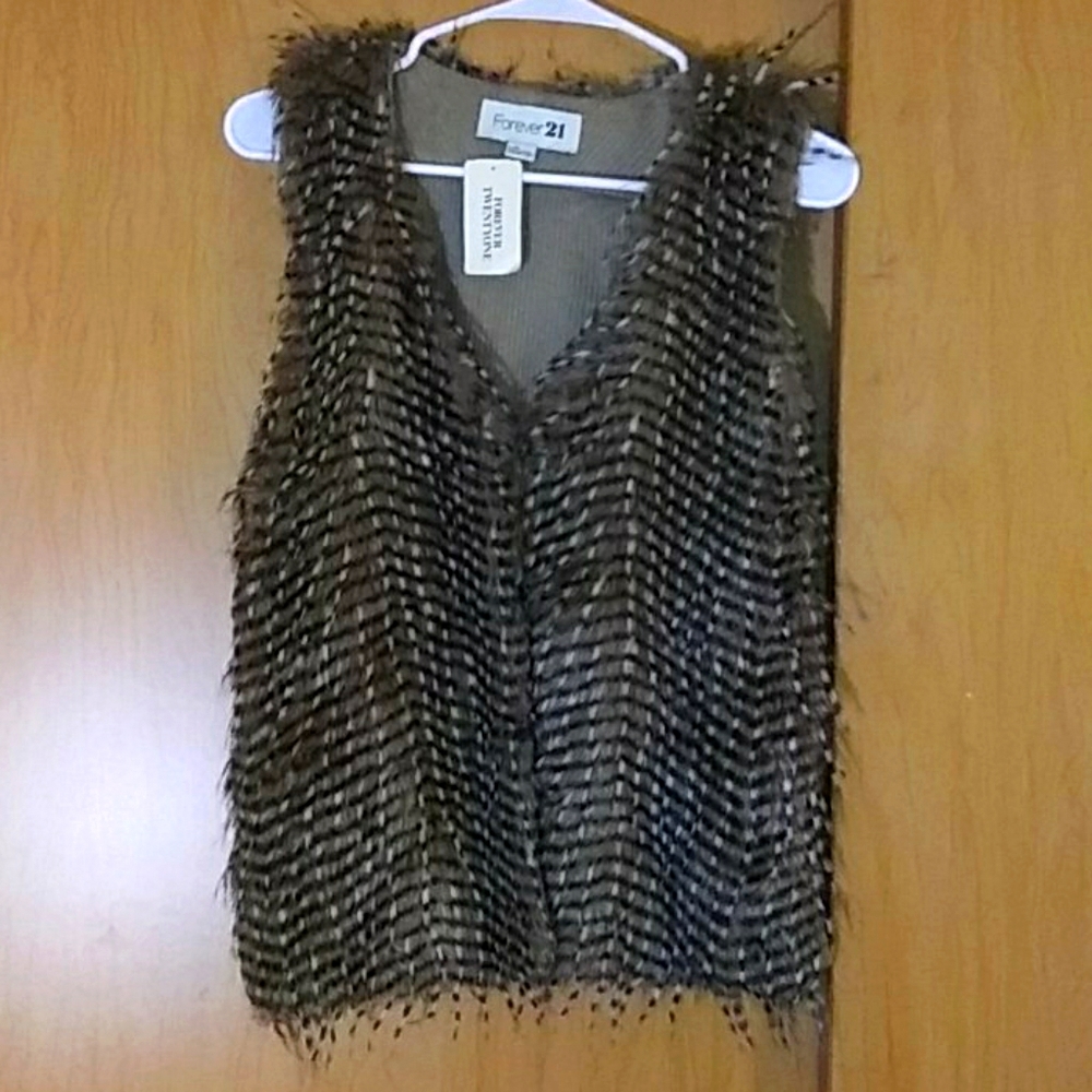 Faux fur lightweight vest.